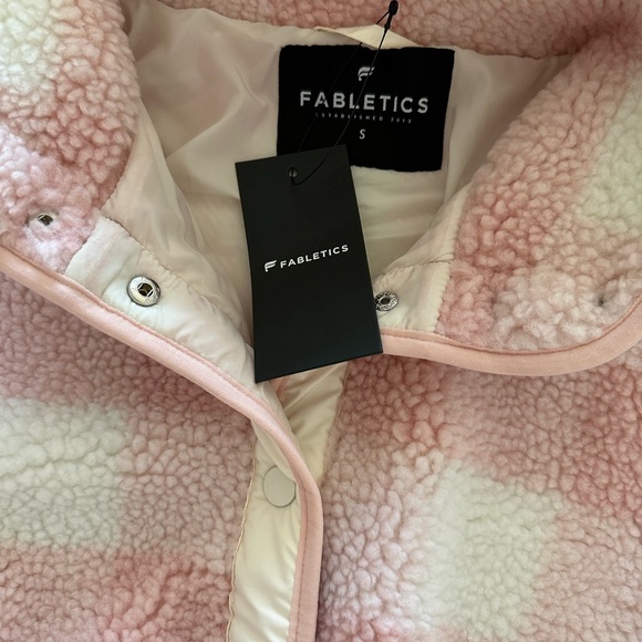 Fabletics Pink Tahoe Teddy Jacket Small NWT - Picture 5 of 7